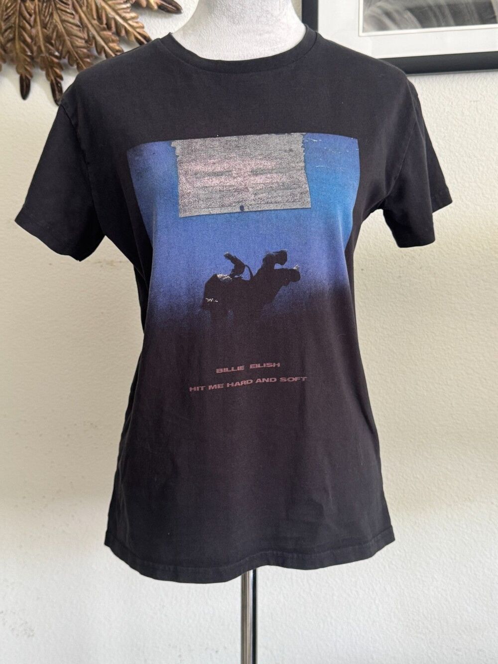 Billie Eilish T Shirt Hit Me Hard And Soft Small Heavy Cotton
